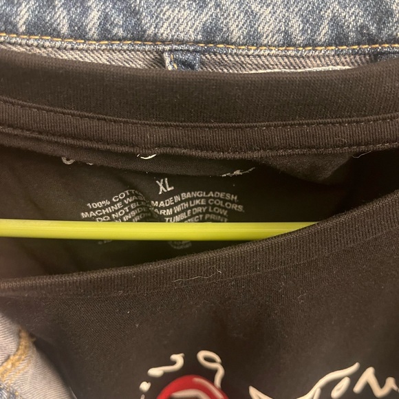 Pre-owned Playboy Bunny Logo Demin Blue Jacket & A XL Rolling Stone T-Shirt - Picture 7 of 16